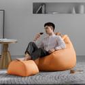 Swiner 4XL 4XL Bean Bag with Footrest & Cushion Ready to Use with Beans (Orange-4XL) Bean Bag Footstool  With Bean Filling (Orange)