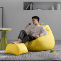Swiner 4XL 4XL Bean Bag with Footrest & Cushion Ready to Use with Beans (Yellow-4XL) Bean Bag Footstool  With Bean Filling (Yellow)