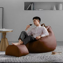 Swiner 4XL 4XL Bean Bag with Footrest & Cushion Ready to Use with Beans (Brown-4XL) Bean Bag Footstool  With Bean Filling (Brown)