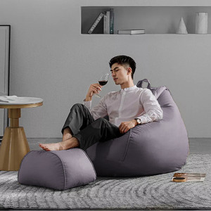 swiner 4xl bean bag footstool  with bean filling grey