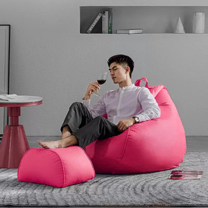 swiner xxxl 3xl bean bag with footrest  cushion ready to use with beans pink-3xl bean bag footstool  with bean filling pink