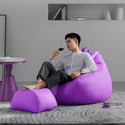 Swiner XXXL 3XL Bean Bag with Footrest & Cushion Ready to Use with Beans (Purple-3XL) Bean Bag Footstool  With Bean Filling (Purple)