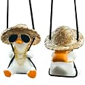 Swinging Duck Car Hanging Ornament, Cute Swinging Duck Rear View Mirror Hanging Decoration, Car Pendant Duck for Car Interior Accessories Auto Decoration Ornament Accessories Room Decoration Gifts
