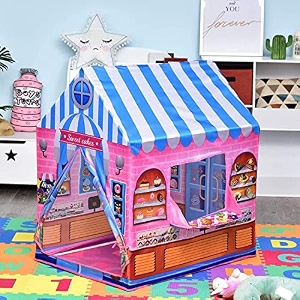 jumbo size extremely light weightwater proof kids princess play tent house for up to 10 year old kids girlsampboysmulticolor tent house theme