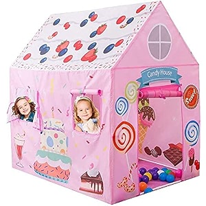 jumbo size extremely light weight  water proof kids princess theme play theme tent house for kids up to 10 year old girls and boys multi color