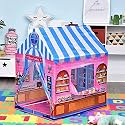 Jumbo Size Extremely Light Weight,Water Proof Kids Princess Play Tent House for up to 10 Year Old Kids Girls&amp;Boys,Multicolor, Tent House Theme
