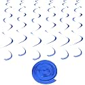 Swirls Decoration Ceiling Hanging with Hook 12 pcs Blue Colour Ideal for Birthday Anniversary Baby Shower Party Celebration and Eye Catching Wall Display