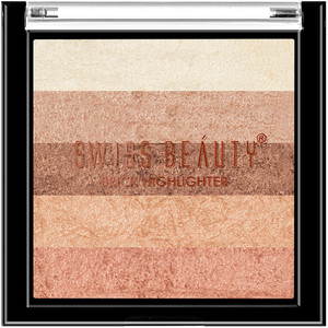 swiss beauty brick highlighter  pigmented powder highlighter bronzer  blendable