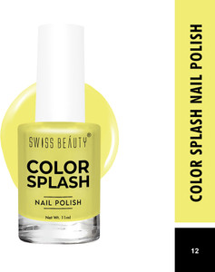 swiss beauty color splash high shine long lasting nail polish pack of 2- shade-12 11ml