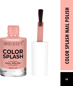 swiss beauty color splash high shine long lasting nail polish pack of 2- shade-06 11ml