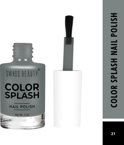 swiss beauty color splash high shine long lasting nail polish pack of 2- shade-21 11ml