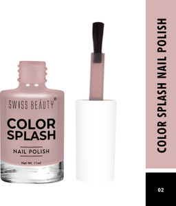 swiss beauty color splash high shine long lasting nail polish pack of 2- shade-02 11ml