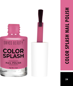 swiss beauty color splash high shine long lasting nail polish pack of 2- shade-24 11ml