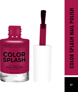 swiss beauty color splash high shine long lasting nail polish pack of 2- shade-27 11ml