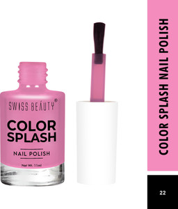 swiss beauty color splash high shine long lasting nail polish pack of 2- shade-22 11ml
