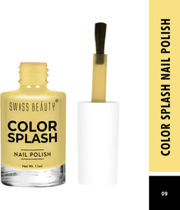 swiss beauty color splash high shine long lasting nail polish pack of 2- shade-09 11ml