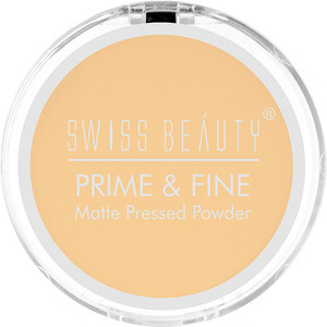 swiss beauty prime  fine matte pressed powder  oil control smooth finish  all skin compact
