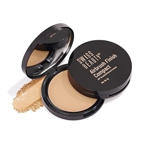 swiss beauty everyday matte compact with spf 10  oil-control formula  blurs pores  soft-focus finish  enriched with vitamin e  shade- 01 cashew 9g