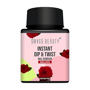 swiss beauty instant dip amp twist nail remover vanilla rose 80ml