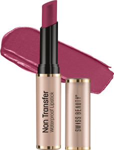 swiss beauty non transfer waterproof lipstick  matte finish long lasting  with jojoba oil