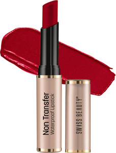 swiss beauty non transfer waterproof lipstick  matte finish long lasting  with jojoba oil