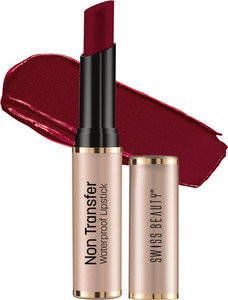 swiss beauty non transfer waterproof lipstick  matte finish long lasting  with jojoba oil