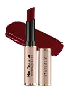 swiss beauty non transfer waterproof lipstick  matte finish long lasting  with jojoba oil