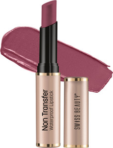 swiss beauty non transfer waterproof lipstick  matte finish long lasting  with jojoba oil