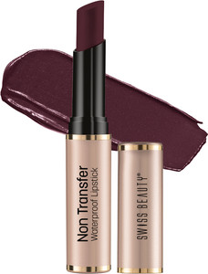 swiss beauty non transfer waterproof lipstick  matte finish long lasting  with jojoba oil