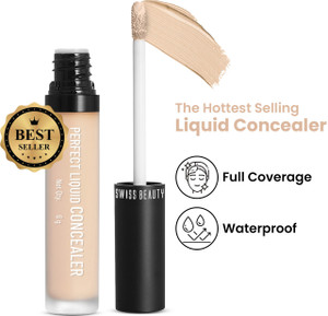 swiss beauty liquid lightweight concealer  full coverage  easy blend  matte finish concealer