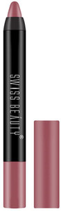 swiss beauty non transfer matte crayon lipstick  waterproof  smudgeproof - mauve on 35gm 35 g