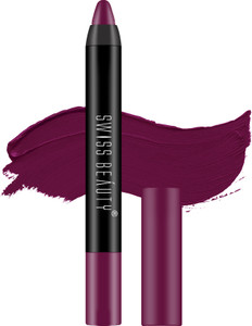 swiss beauty non transfer matte crayon lipstick  waterproof  smudgeproof - burgundy 35gm 35 g