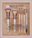 SWISS BEAUTY Professional Makeup Brush Set | 6 Pcs Synthetic Bristles | Face Eye Tools