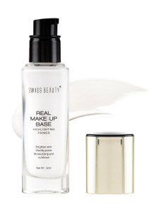 swiss beauty real makeup base highlighting primer  with natural glow finish  primer  - 32 ml