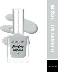 swiss beauty stunning nail polish sb-105-39  long lasting  smokey grey