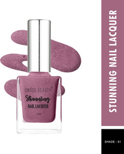 swiss beauty stunning nail polish sb-105-51  long lasting  sparking rose