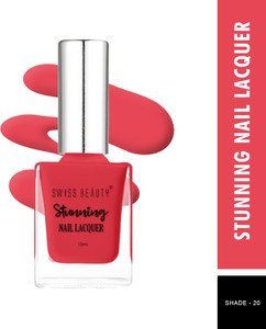 swiss beauty stunning nail polish sb-105-20  long lasting  hot red