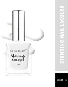 swiss beauty stunning nail polish sb-105-23  long lasting  glam white