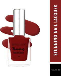 swiss beauty stunning nail polish sb-105-16  long lasting  preppy red