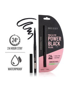 swiss beauty you  eye power black kajal  waterproof  smudge proof  matte finish