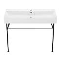 Swiss Madison Well Made Forever SM-CS734, Claire 40" Ceramic Console Sink In Glossy White Basin