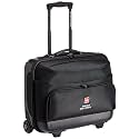 SWISS MILITARY PilotPro Hard-Soft Moulded Laptop Overnighter Trolley Bag, 30L Lightweight Cabin Luggage, Fits 15.6'' Laptop, Business Travel Bag with Organizer, Lockable - Black (2015)