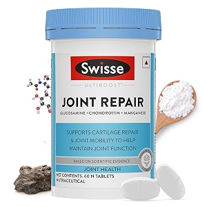 swisse joint repair - highest glucosamine amp chondroitin per serving 3000mg glucosamine 1600mg chondroitin for joint pain amp cartilage repair  60 tablets