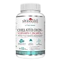 Swisslife Forever Chelated acid with Vit.C| Chelated Iron Capsules with probiotics| Chelated Iron with Vit.C, Vit. B6, Vit.B9, Vit. B12 (60 Capsule)