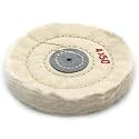 SWISSO 4 Inch Cloth Buffing Polishing Wheel Buffer Polish Grinder White Pad 4mm Arbor