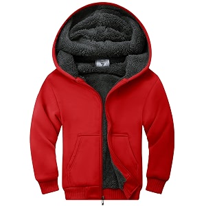 SWISSWELL Boys Fleece Hoodie Kids Hooded Jacket