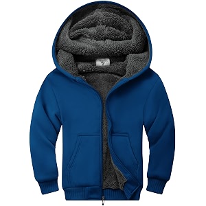 SWISSWELL Boys Fleece Hoodie Kids Hooded Jacket