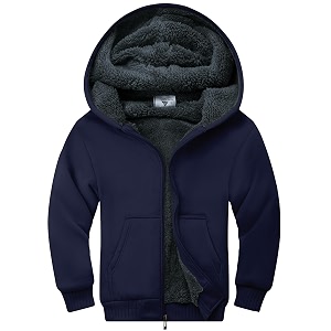 SWISSWELL Boys Fleece Hoodie Kids Hooded Jacket