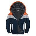SWISSWELL Boys Fleece Jacket Long Sleeve Sherpa Lined Zip Up Hoodies Soft Warm Sweatshirt Outerwear for Kids 6-15 Years