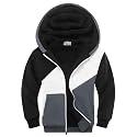 SWISSWELL Boys Fleece Jacket Long Sleeve Sherpa Lined Zip Up Hoodies Soft Warm Sweatshirt Outerwear for Kids 6-15 Years